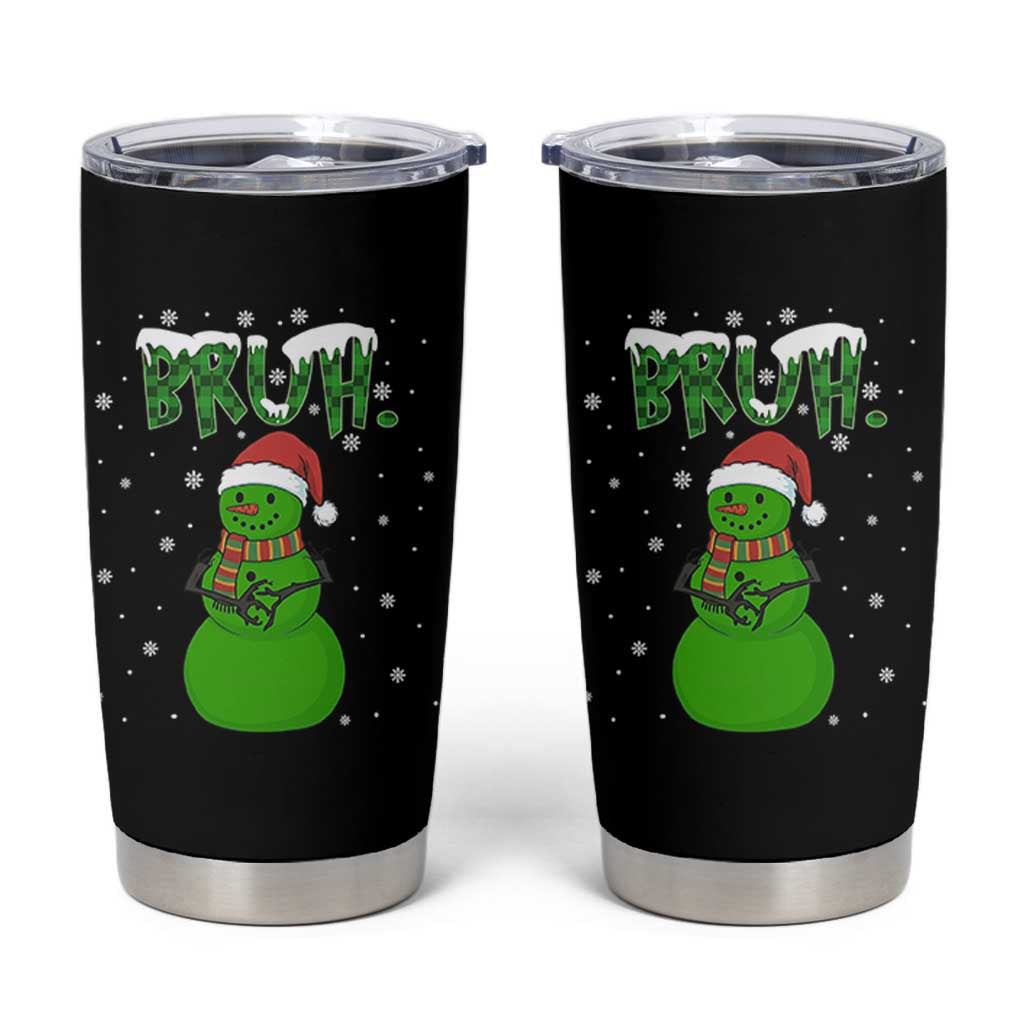 Funny Green Snowman Six Seven Meme Tumbler Cup Christmas Gift For Gen Z - Wonder Print Shop