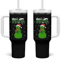 Funny Green Snowman Six Seven Meme Tumbler With Handle Christmas Gift For Gen Z - Wonder Print Shop