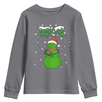 Funny Green Snowman Six Seven Meme Youth Sweatshirt Christmas Gift For Gen Z - Wonder Print Shop