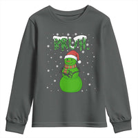 Funny Green Snowman Six Seven Meme Youth Sweatshirt Christmas Gift For Gen Z - Wonder Print Shop