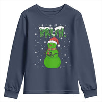 Funny Green Snowman Six Seven Meme Youth Sweatshirt Christmas Gift For Gen Z - Wonder Print Shop