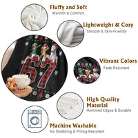 Funny Gen Z Alpha Ugly Xmas Gift Throw Blanket Gingerbread Snowman Elf Dabbing - Wonder Print Shop