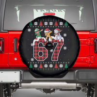 Funny Gen Z Alpha Ugly Xmas Gift Spare Tire Cover Gingerbread Snowman Elf Dabbing - Wonder Print Shop