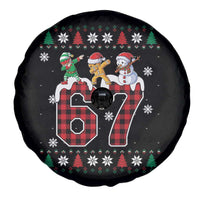 Funny Gen Z Alpha Ugly Xmas Gift Spare Tire Cover Gingerbread Snowman Elf Dabbing - Wonder Print Shop