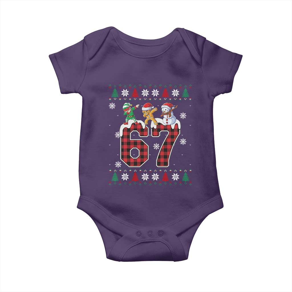 Funny Gen Z Alpha Ugly Xmas Gift Baby Onesie Gingerbread Snowman Elf Dabbing - Wonder Print Shop