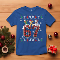 Funny Gen Z Alpha Ugly Xmas Gift T Shirt Gingerbread Snowman Elf Dabbing - Wonder Print Shop