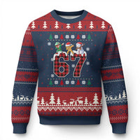 Funny Gen Z Alpha Ugly Xmas Gift Ugly Christmas Sweater Gingerbread Snowman Elf Dabbing - Wonder Print Shop