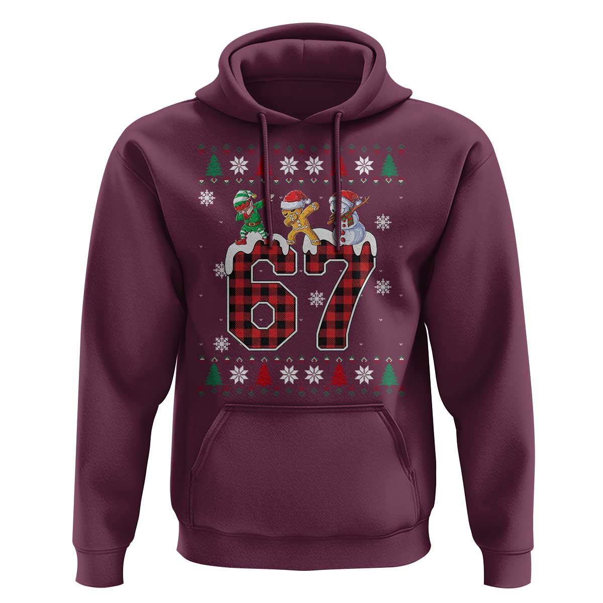 Funny Gen Z Alpha Ugly Xmas Gift Hoodie Gingerbread Snowman Elf Dabbing - Wonder Print Shop