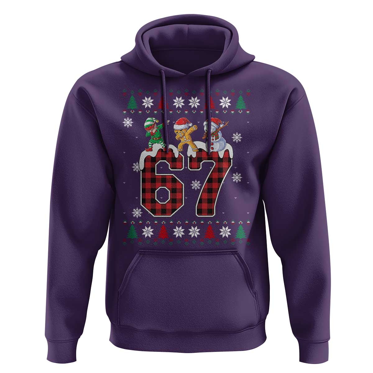 Funny Gen Z Alpha Ugly Xmas Gift Hoodie Gingerbread Snowman Elf Dabbing - Wonder Print Shop
