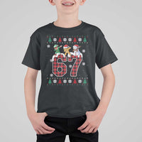 Funny Gen Z Alpha Ugly Xmas Gift T Shirt For Kid Gingerbread Snowman Elf Dabbing - Wonder Print Shop