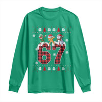 Funny Gen Z Alpha Ugly Xmas Gift Long Sleeve Shirt Gingerbread Snowman Elf Dabbing - Wonder Print Shop