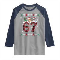 Funny Gen Z Alpha Ugly Xmas Gift Raglan Shirt Gingerbread Snowman Elf Dabbing - Wonder Print Shop