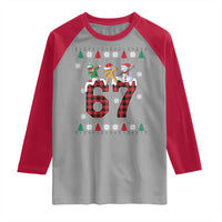 Funny Gen Z Alpha Ugly Xmas Gift Raglan Shirt Gingerbread Snowman Elf Dabbing - Wonder Print Shop