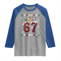 Funny Gen Z Alpha Ugly Xmas Gift Raglan Shirt Gingerbread Snowman Elf Dabbing - Wonder Print Shop
