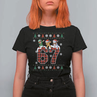 Funny Gen Z Alpha Ugly Xmas Gift T Shirt For Women Gingerbread Snowman Elf Dabbing - Wonder Print Shop