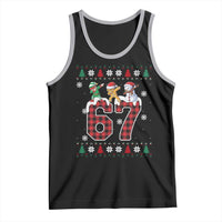 Funny Gen Z Alpha Ugly Xmas Gift Tank Top Gingerbread Snowman Elf Dabbing - Wonder Print Shop