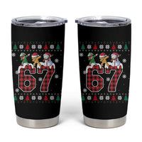 Funny Gen Z Alpha Ugly Xmas Gift Tumbler Cup Gingerbread Snowman Elf Dabbing - Wonder Print Shop