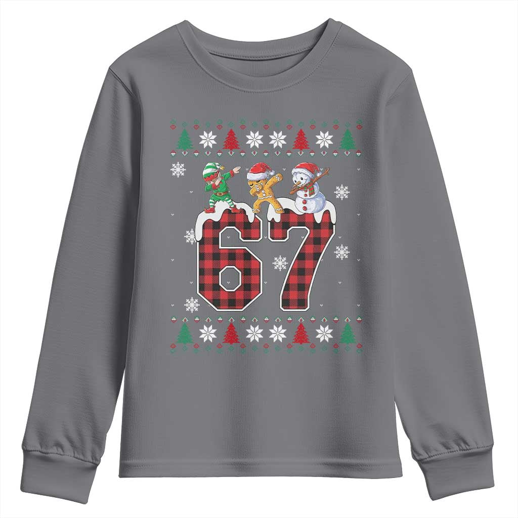 Funny Gen Z Alpha Ugly Xmas Gift Youth Sweatshirt Gingerbread Snowman Elf Dabbing - Wonder Print Shop