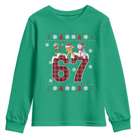 Funny Gen Z Alpha Ugly Xmas Gift Youth Sweatshirt Gingerbread Snowman Elf Dabbing - Wonder Print Shop