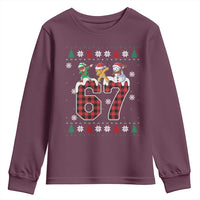 Funny Gen Z Alpha Ugly Xmas Gift Youth Sweatshirt Gingerbread Snowman Elf Dabbing - Wonder Print Shop