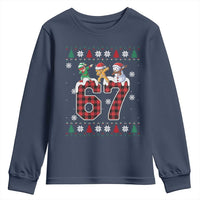 Funny Gen Z Alpha Ugly Xmas Gift Youth Sweatshirt Gingerbread Snowman Elf Dabbing - Wonder Print Shop