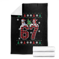 Six Seven Meme Snowman Santa Dab Throw Blanket Funny Christmas Ugly Sweater Gift - Wonder Print Shop