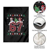 Six Seven Meme Snowman Santa Dab Garden Flag Funny Christmas Ugly Sweater Gift - Wonder Print Shop