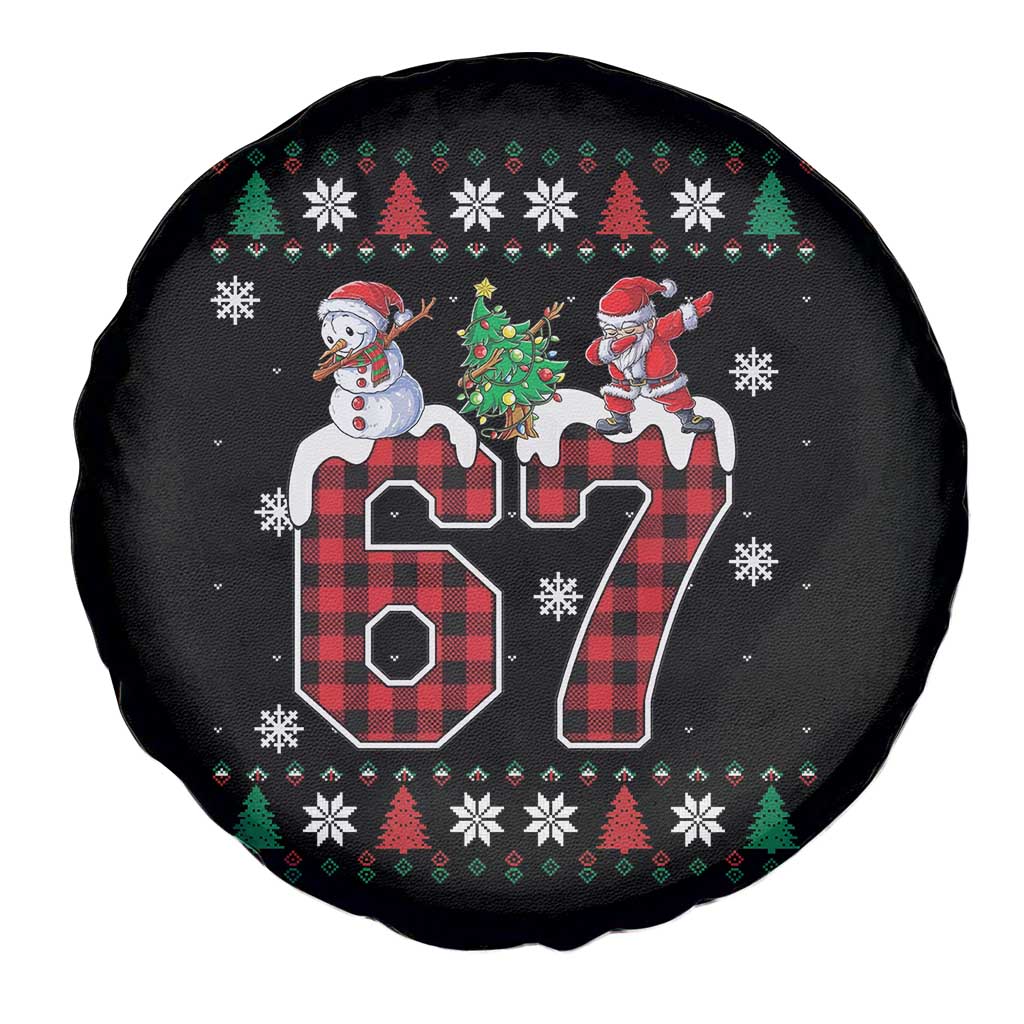 Six Seven Meme Snowman Santa Dab Spare Tire Cover Funny Christmas Ugly Sweater Gift - Wonder Print Shop
