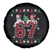 Six Seven Meme Snowman Santa Dab Spare Tire Cover Funny Christmas Ugly Sweater Gift - Wonder Print Shop