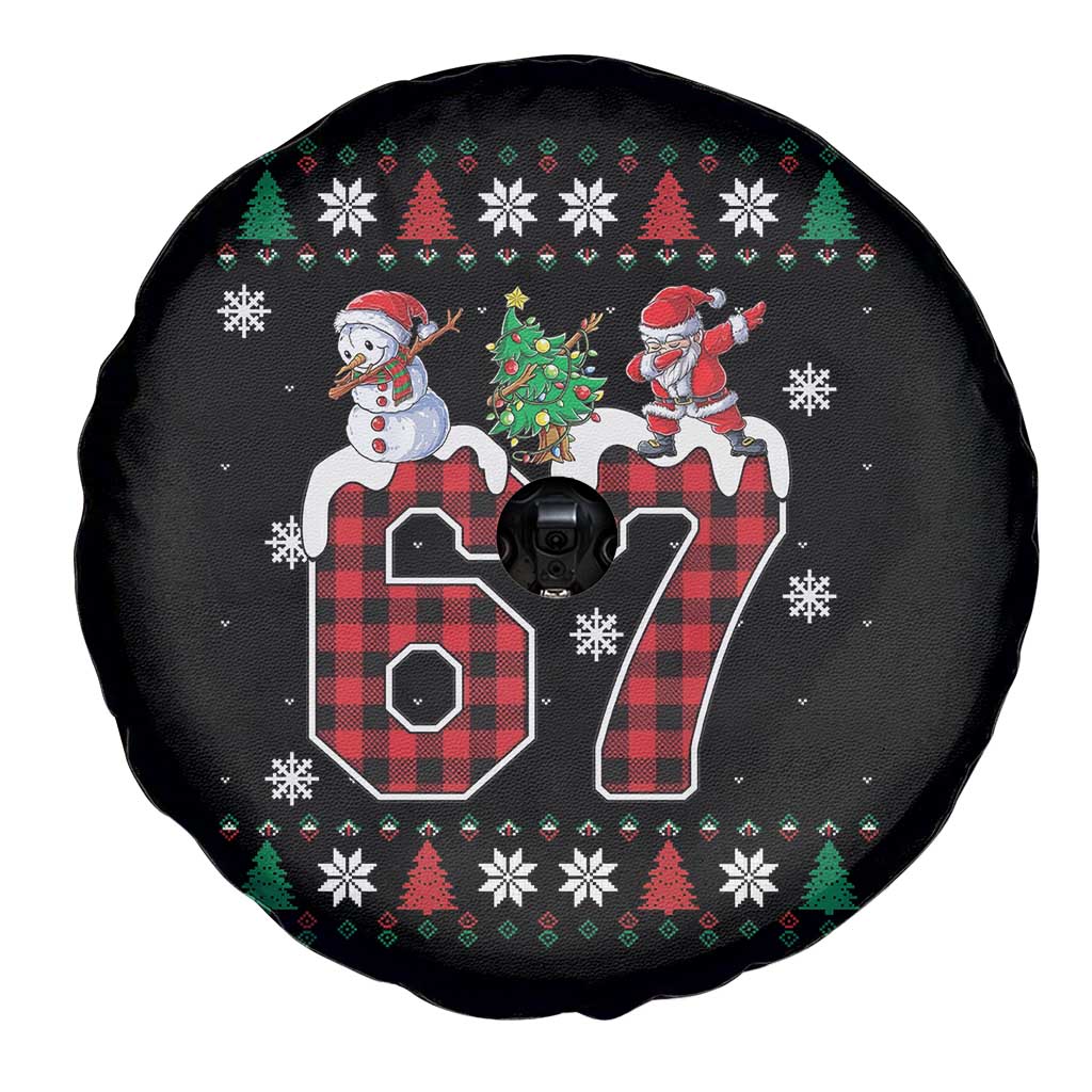 Six Seven Meme Snowman Santa Dab Spare Tire Cover Funny Christmas Ugly Sweater Gift - Wonder Print Shop