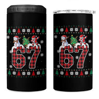 Six Seven Meme Snowman Santa Dab 4 in 1 Can Cooler Tumbler Funny Christmas Ugly Sweater Gift - Wonder Print Shop