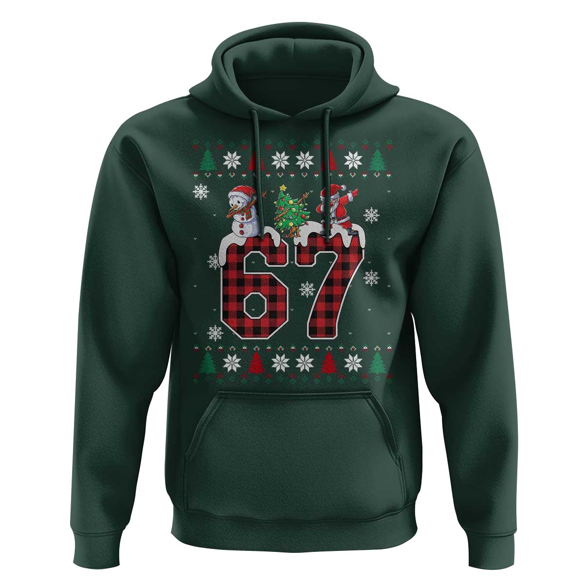 Six Seven Meme Snowman Santa Dab Hoodie Funny Christmas Ugly Sweater Gift - Wonder Print Shop