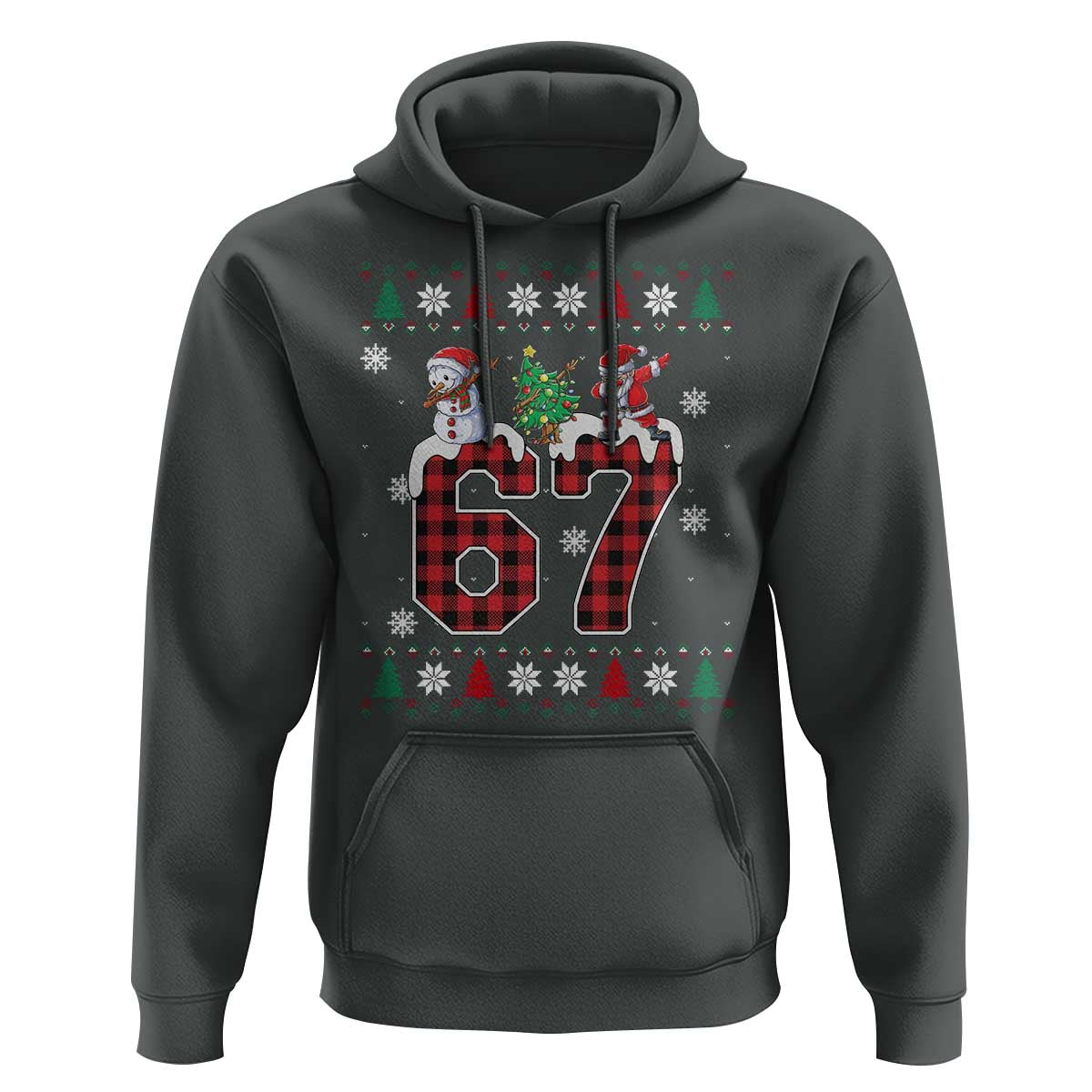 Six Seven Meme Snowman Santa Dab Hoodie Funny Christmas Ugly Sweater Gift - Wonder Print Shop
