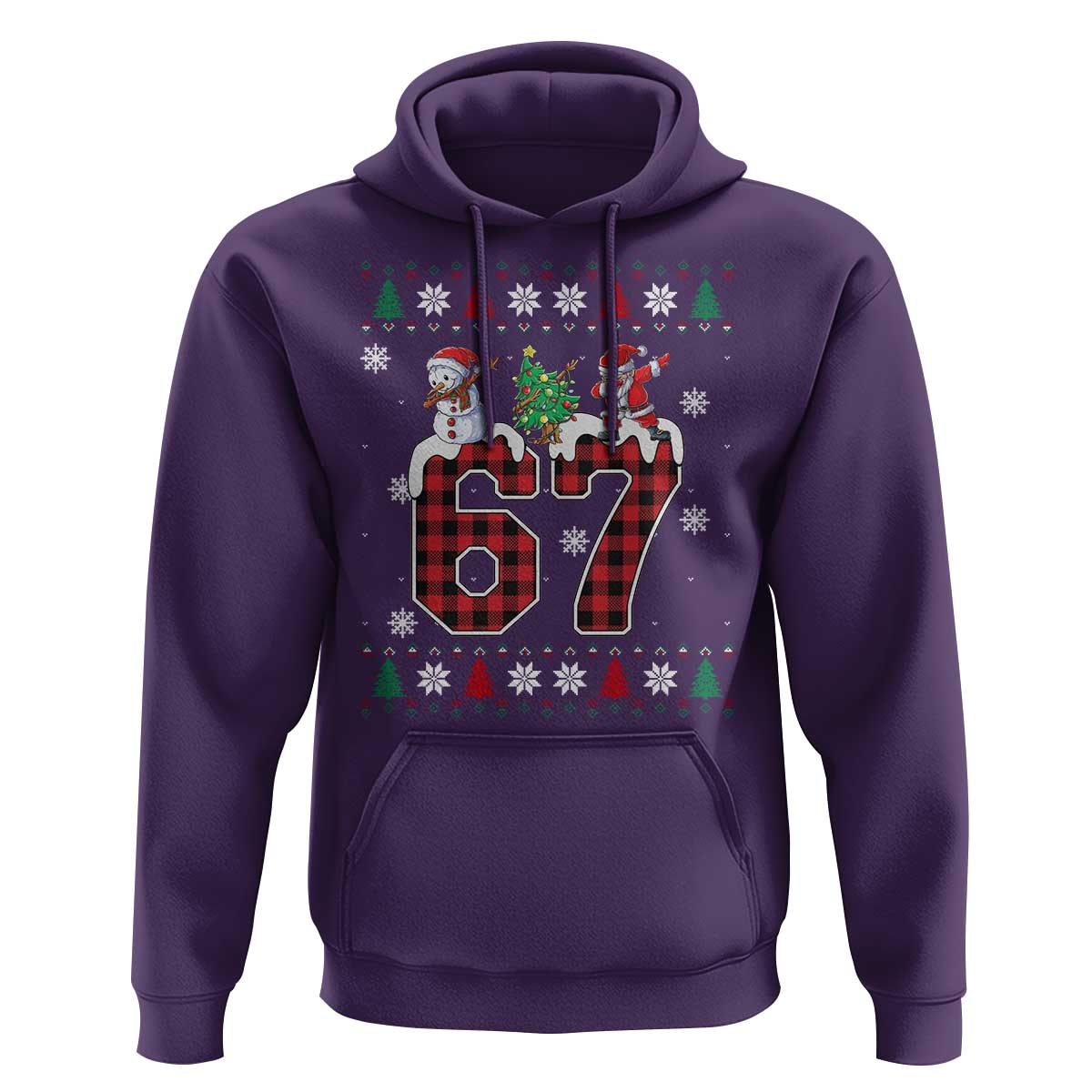 Six Seven Meme Snowman Santa Dab Hoodie Funny Christmas Ugly Sweater Gift - Wonder Print Shop