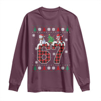 Six Seven Meme Snowman Santa Dab Long Sleeve Shirt Funny Christmas Ugly Sweater Gift - Wonder Print Shop