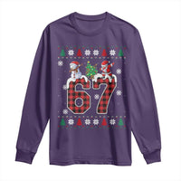 Six Seven Meme Snowman Santa Dab Long Sleeve Shirt Funny Christmas Ugly Sweater Gift - Wonder Print Shop