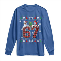 Six Seven Meme Snowman Santa Dab Long Sleeve Shirt Funny Christmas Ugly Sweater Gift - Wonder Print Shop