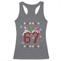 Six Seven Meme Snowman Santa Dab Racerback Tank Top Funny Christmas Ugly Sweater Gift - Wonder Print Shop