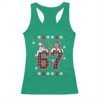Six Seven Meme Snowman Santa Dab Racerback Tank Top Funny Christmas Ugly Sweater Gift - Wonder Print Shop