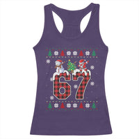 Six Seven Meme Snowman Santa Dab Racerback Tank Top Funny Christmas Ugly Sweater Gift - Wonder Print Shop