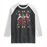 Six Seven Meme Snowman Santa Dab Raglan Shirt Funny Christmas Ugly Sweater Gift - Wonder Print Shop