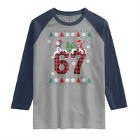 Six Seven Meme Snowman Santa Dab Raglan Shirt Funny Christmas Ugly Sweater Gift - Wonder Print Shop