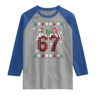 Six Seven Meme Snowman Santa Dab Raglan Shirt Funny Christmas Ugly Sweater Gift - Wonder Print Shop