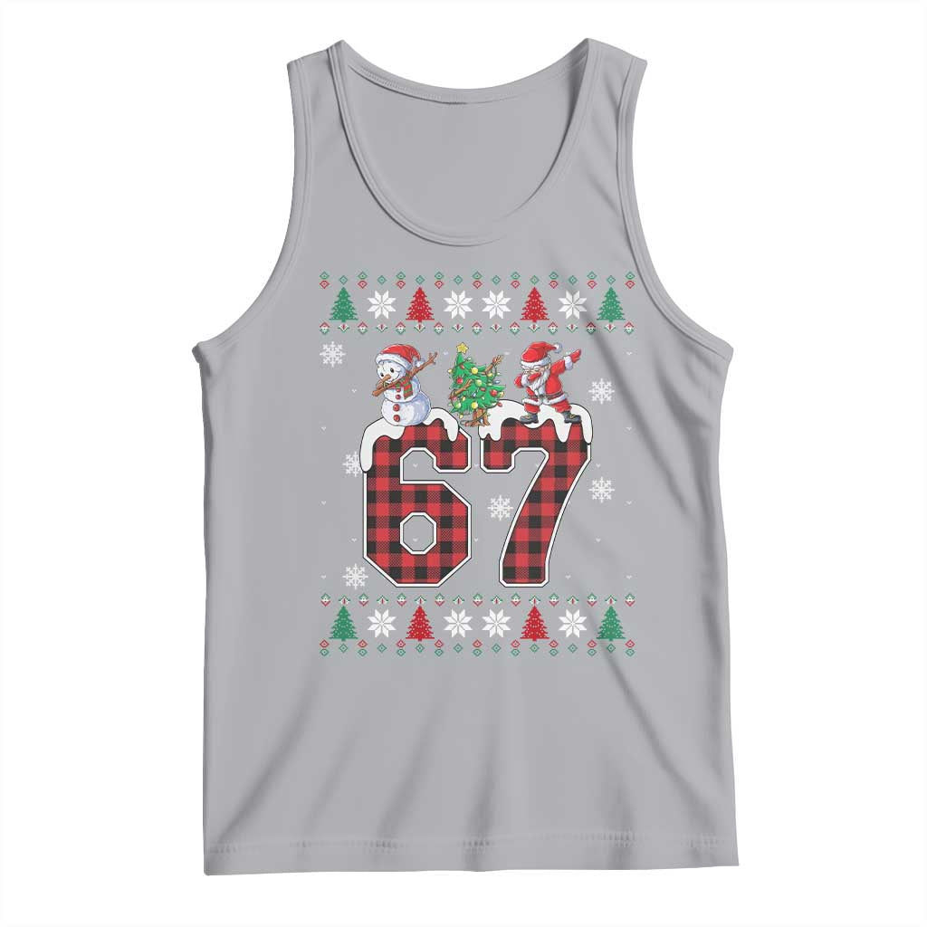 Six Seven Meme Snowman Santa Dab Tank Top Funny Christmas Ugly Sweater Gift - Wonder Print Shop