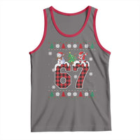 Six Seven Meme Snowman Santa Dab Tank Top Funny Christmas Ugly Sweater Gift - Wonder Print Shop