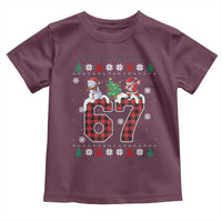 Six Seven Meme Snowman Santa Dab Toddler T Shirt Funny Christmas Ugly Sweater Gift - Wonder Print Shop