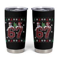 Six Seven Meme Snowman Santa Dab Tumbler Cup Funny Christmas Ugly Sweater Gift - Wonder Print Shop