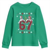 Six Seven Meme Snowman Santa Dab Youth Sweatshirt Funny Christmas Ugly Sweater Gift - Wonder Print Shop