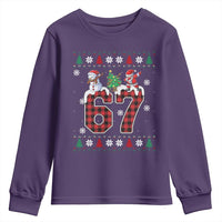 Six Seven Meme Snowman Santa Dab Youth Sweatshirt Funny Christmas Ugly Sweater Gift - Wonder Print Shop
