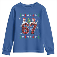 Six Seven Meme Snowman Santa Dab Youth Sweatshirt Funny Christmas Ugly Sweater Gift - Wonder Print Shop